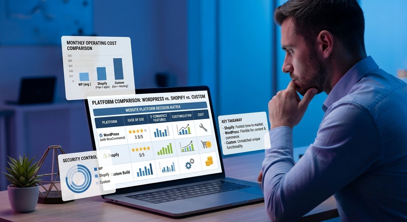 Best Platforms for Building a Website: WordPress vs Shopify vs Custom
