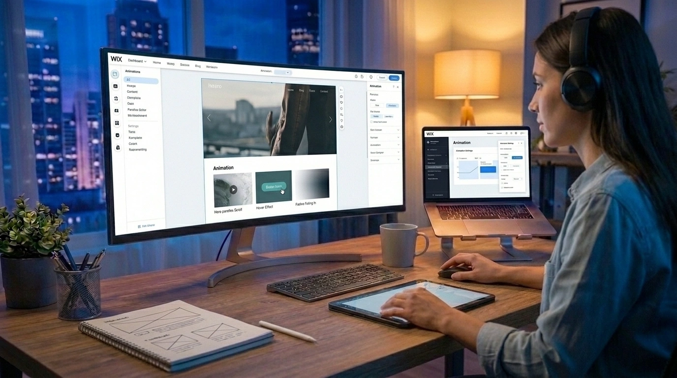 Animation Effects Add to a Wix Website